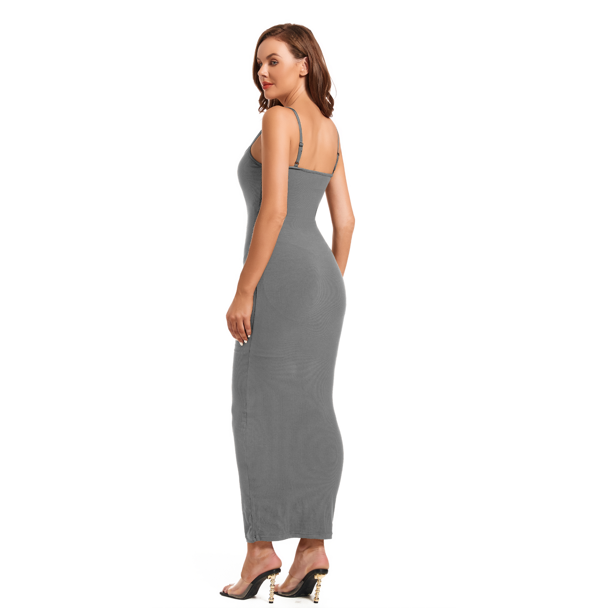 Basic Casual Dresses WomenS Solid Color Body Shaping Dress With Shapewear  Built In Body Shaper Long Maxi Dress WomenS Elegant Long Sleeved Dress  230824 From 47,21 €