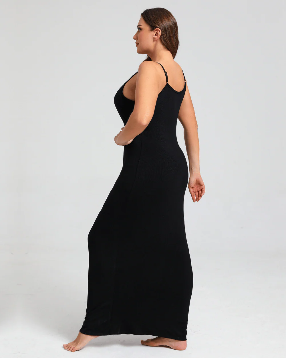 Built-In Shapewear Slip Maxi Lounge Dress