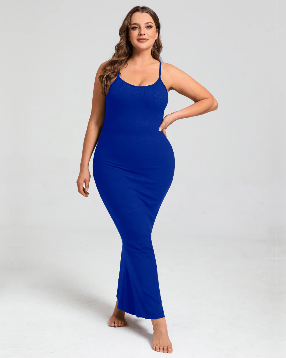 Built-In Shapewear Slip Maxi Lounge Dress