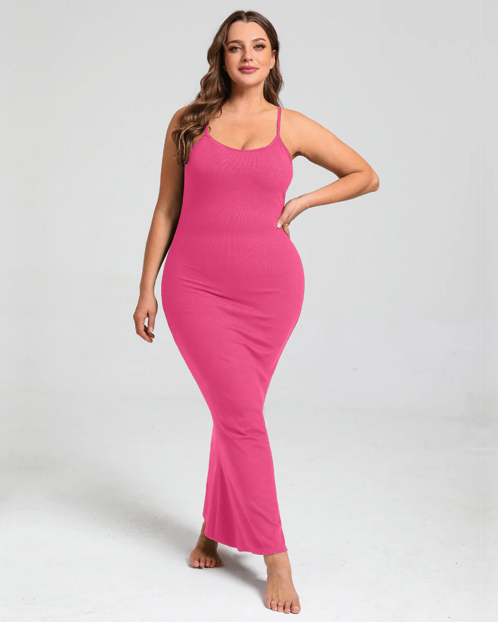 Built-In Shapewear Slip Maxi Lounge Dress