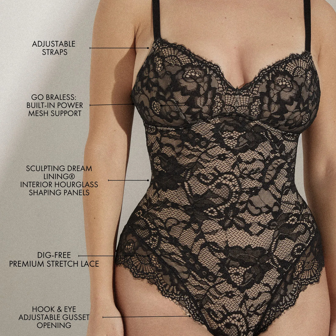 Shaping Lace Shapewear Bodysuit
