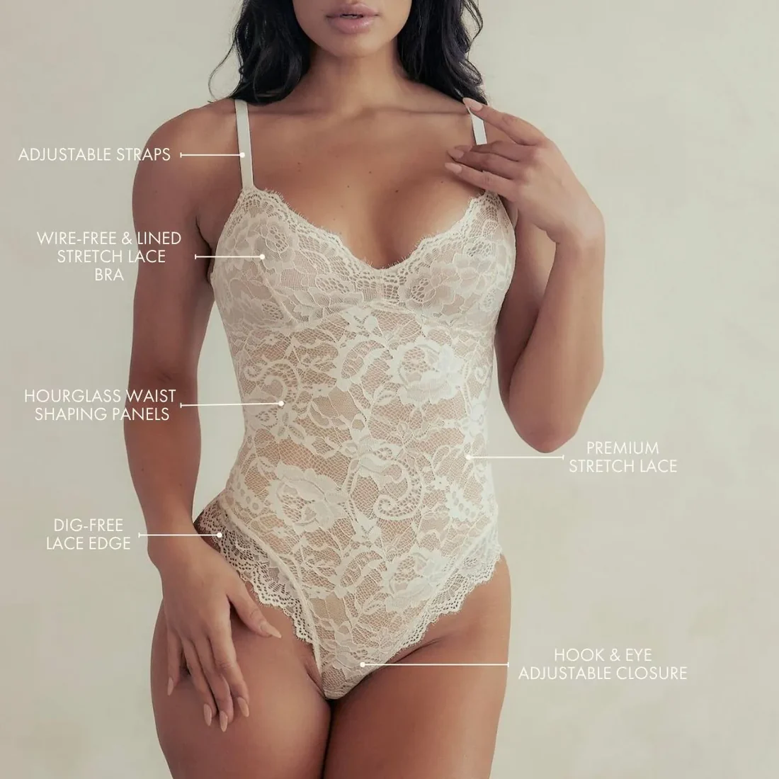 Shaping Lace Shapewear Bodysuit