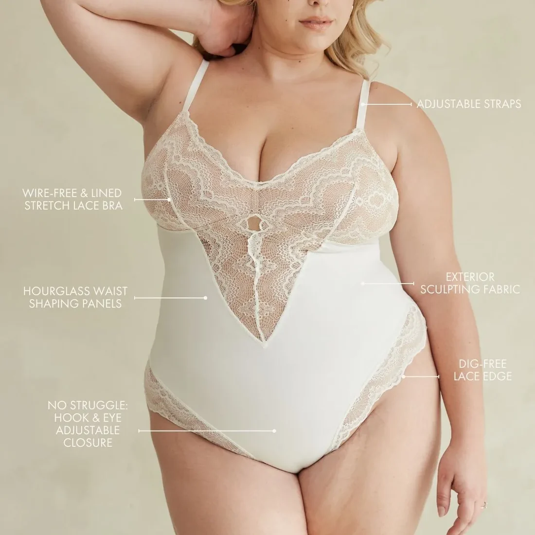 Sculpting Lace Shapewear Bodysuit
