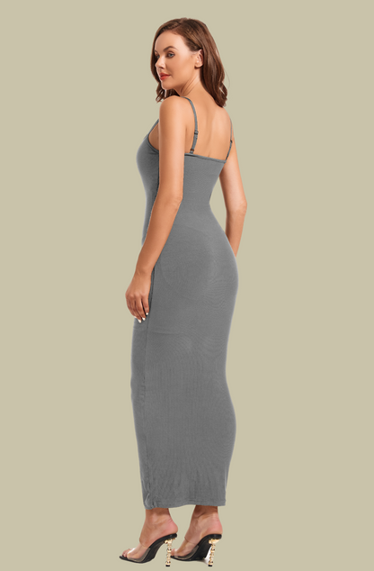 Built-In Shapewear Slip Maxi Lounge Dress