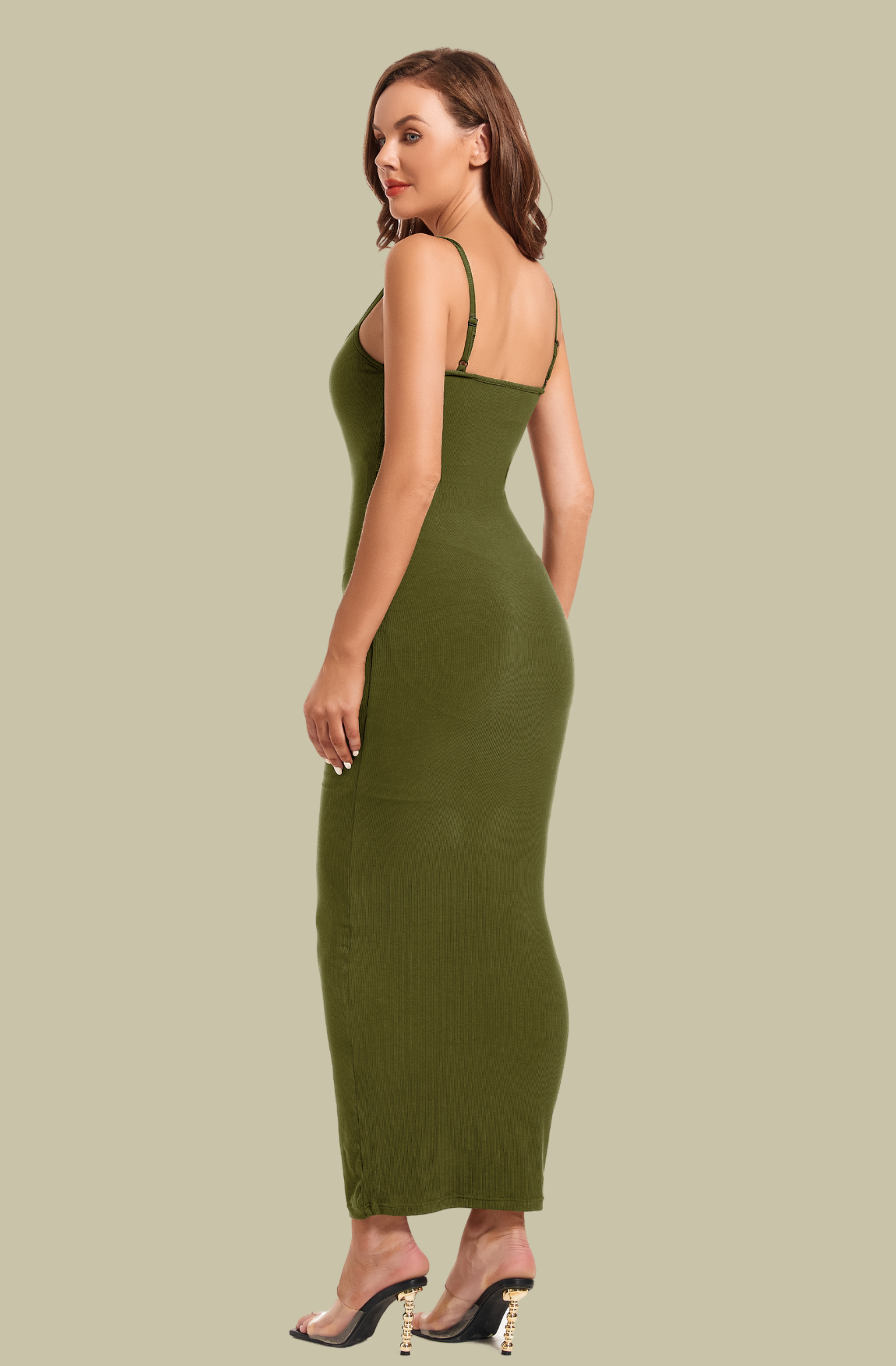 Built-In Shapewear Slip Maxi Lounge Dress