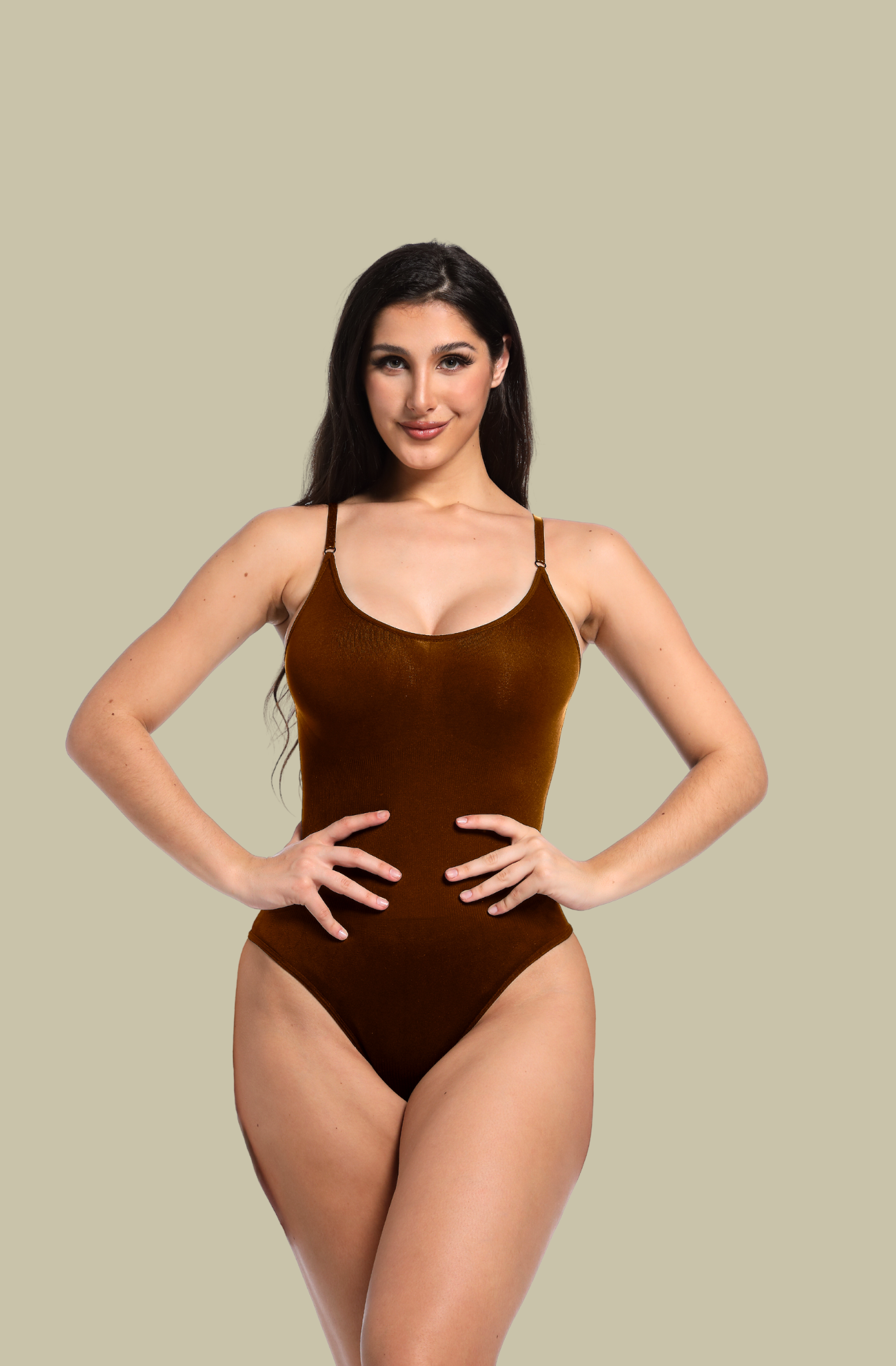 HeyShape Snatched Thong Bodysuit - Brown - XL